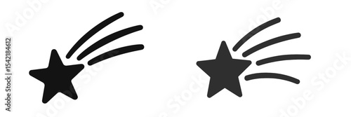 Dynamic shooting star graphic design used for decoration in various digital media and print projects