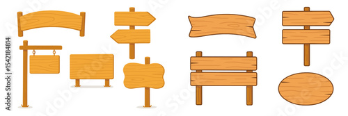 Various wooden sign designs showcasing versatile shapes and styles for outdoor and indoor use in creative projects