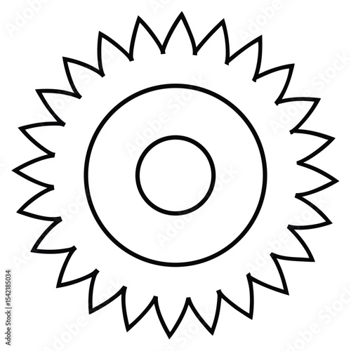 Simple Icon of a Saw Blade