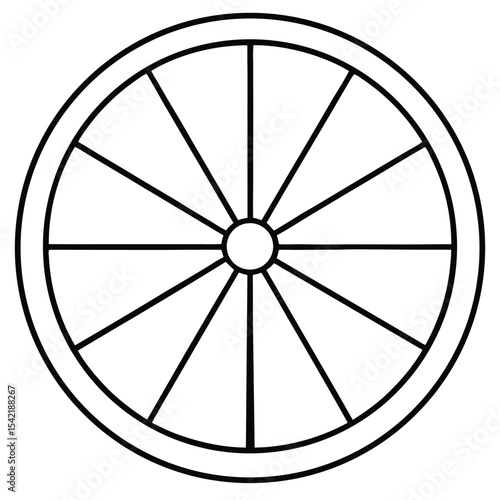 Thin Stroke Icon of a Color Wheel