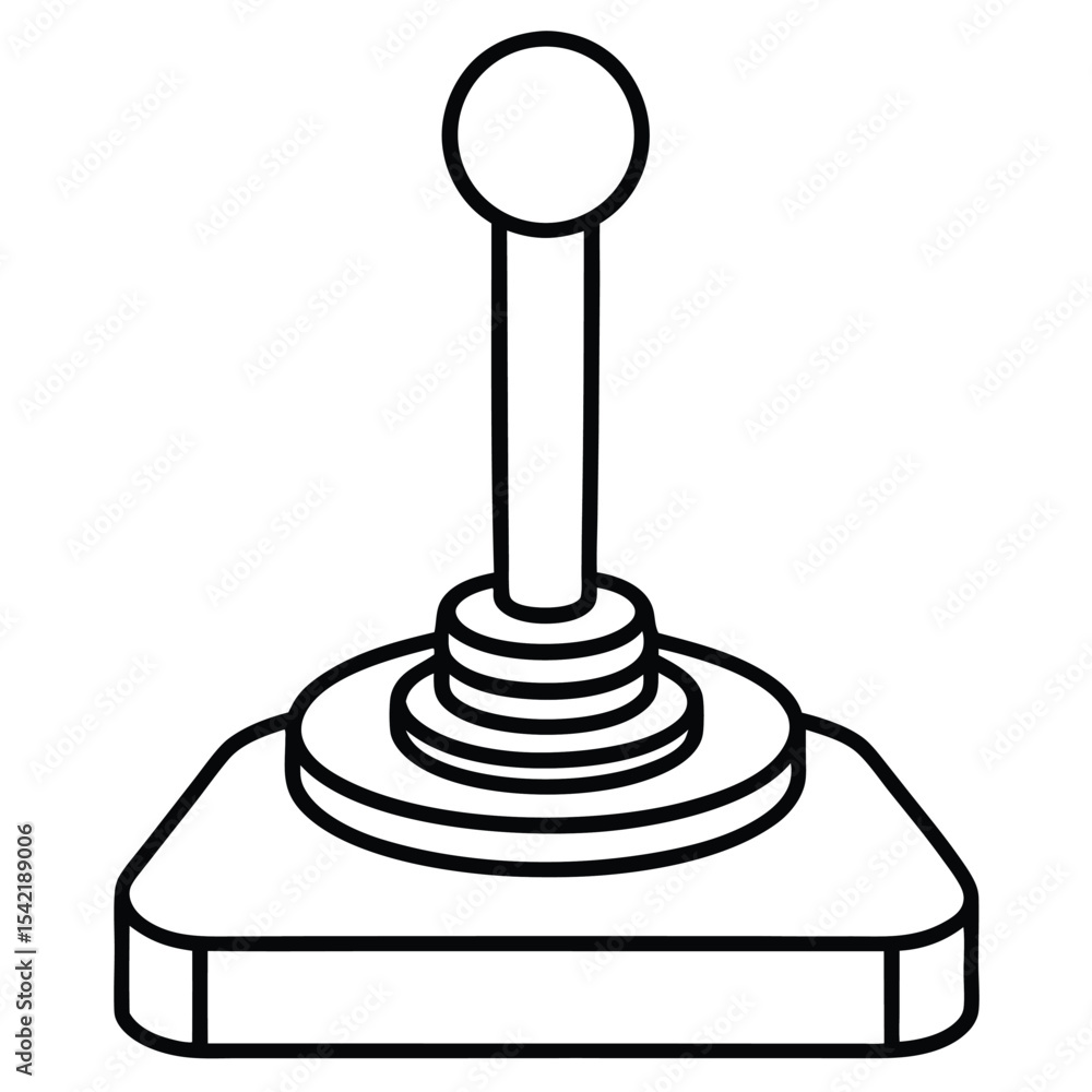 Thin Stroke Icon of a Joystick Thin Stroke Icon of a Joystick