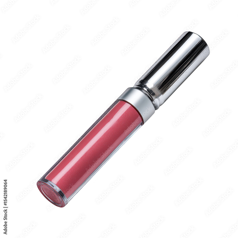 Pink lip gloss tube isolated on transparent background Pink lip gloss tube isolated on transparent background