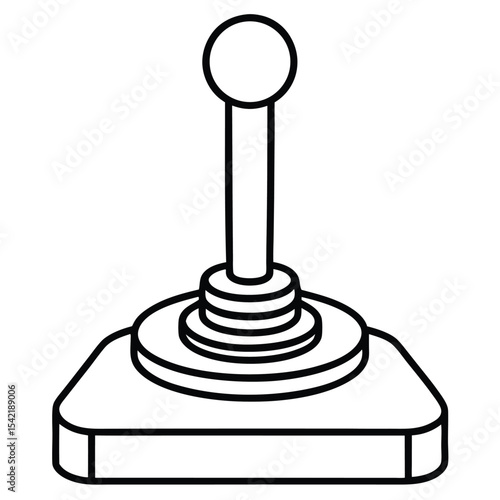 Thin Stroke Icon of a Joystick