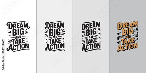 Motivational Typography Quote Vector Set for T-Shirts and Posters – Inspirational Design Bundle