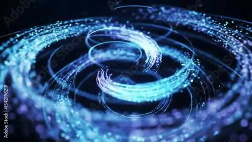 Wallpaper Mural Whirling Cosmic Streams:  A mesmerizing display of swirling light and energy forms, simulating interstellar travel and the boundless cosmos. Torontodigital.ca