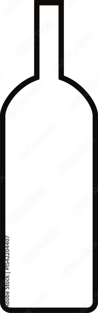 Naklejka premium Bottle of alcohol icon vector. Bottle illustration sign. Alcohol symbol. Wine logo.