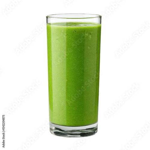 Wallpaper Mural Fresh Green Smoothie in Clear Glass on White Background with Vibrant Color and Creamy Texture Transparent background or png Torontodigital.ca