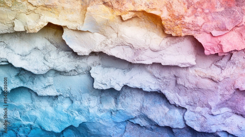 Fototapeta premium Layered rock strata background texture gradient in pastel colours