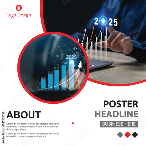 Digital Marketing Strategy Poster for Business Growth