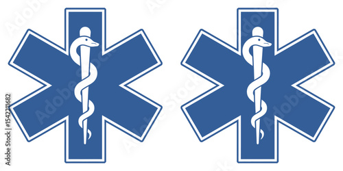 Rod of asclepius medical symbol vector