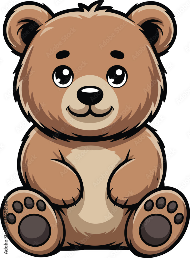 Obraz premium Bear Sitting Vector