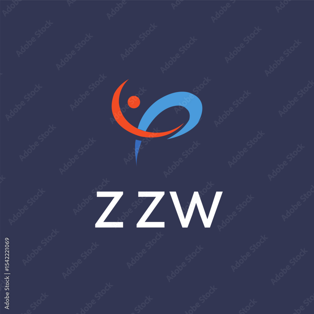 Fototapeta premium ZZw Letter Initial Logo Design Template Vector Illustration