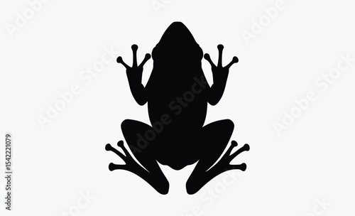 Frog silhouette , amphibian icon collection, wildlife vector illustration