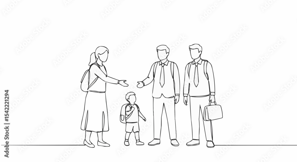 A student meets his teachers A student meets his teachers