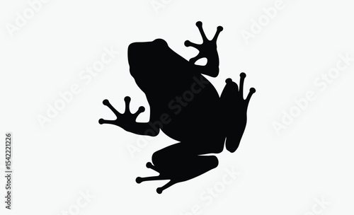 Frog silhouette , amphibian icon collection, wildlife vector illustration
