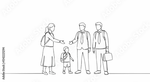 A student meets his teachers