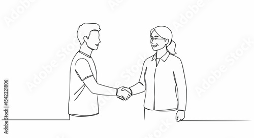 A business handshake signifies a deal and agreement.