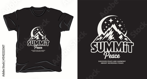 Summit peace graphic vector t-shirt design print
