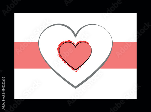 Romantic Red Heart Love Vector Illustration for Valentine’s Day – Symbolic Holiday Card Design with Paper Art Elements, Envelope, Gift, Passion Letter Frame, Romantic Decoration Icon for Celebration