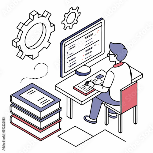 Call center set. Characters using artificial intelligence generative tools for communication. Helpdesk, hotline, customer support service concept. Vector illustration.