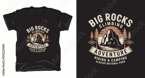 Big rocks adventure graphic vector t-shirt design