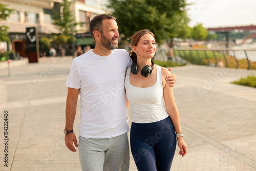 Couple enjoys a sunny after...