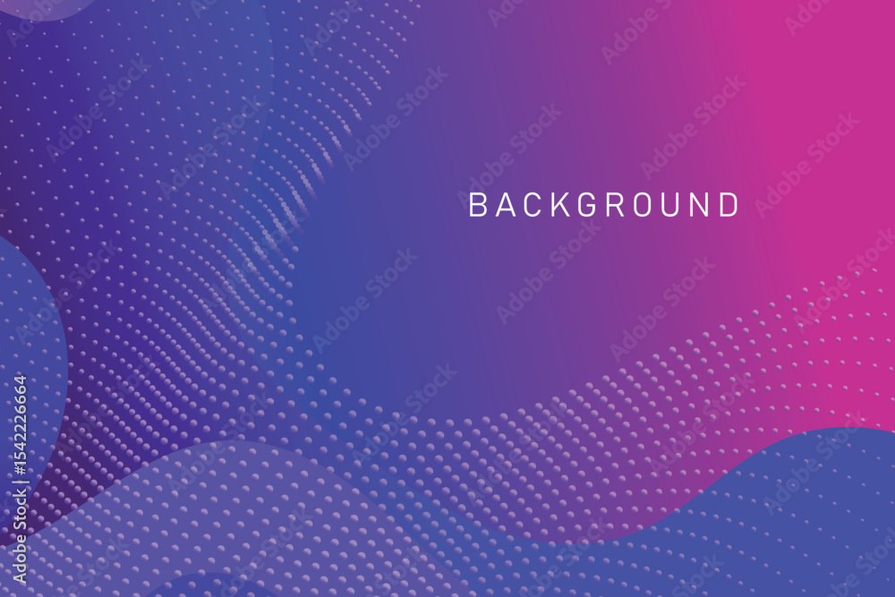 Obraz premium Vibrant Purple Waves, Dotted Halftone Gradient