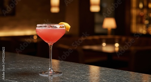 Wallpaper Mural Two glasses of red wine and champagne on a restaurant table, ready for a festive dinner celebration Torontodigital.ca