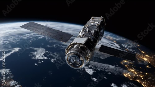 Satellite orbiting Earth
