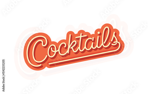 Neon sign cocktail, bartender vector illustration glowing