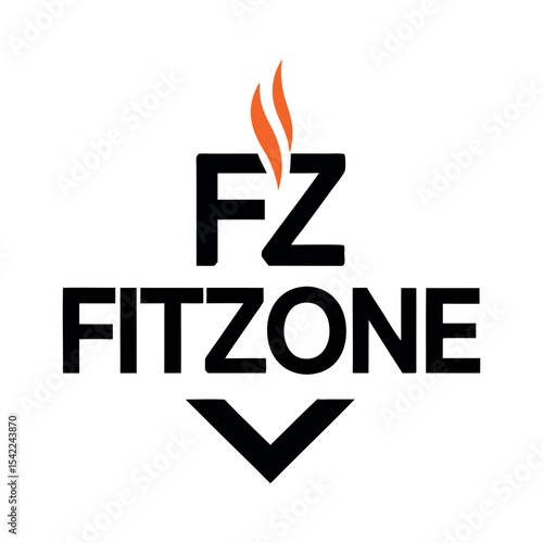 Fitzone fitness center logo design