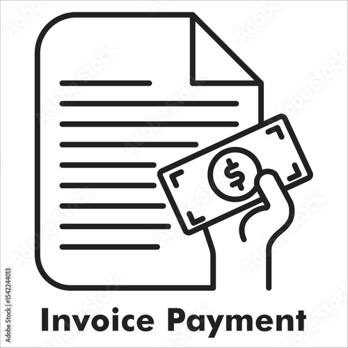 Invoice Payment Outline Icon