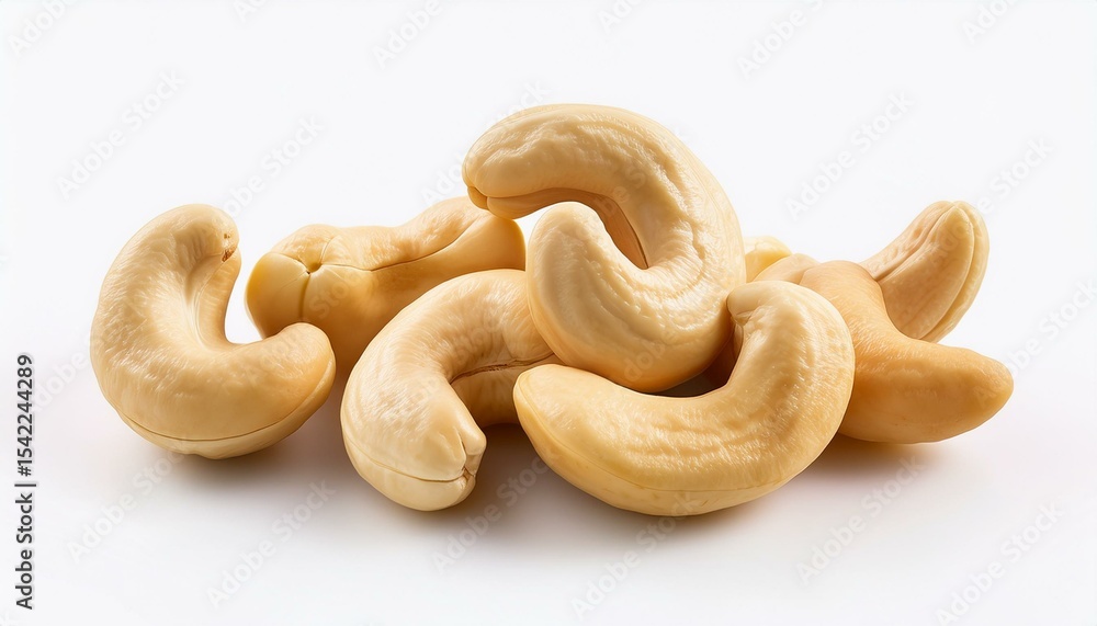 Cashews on white background Cashews on white background