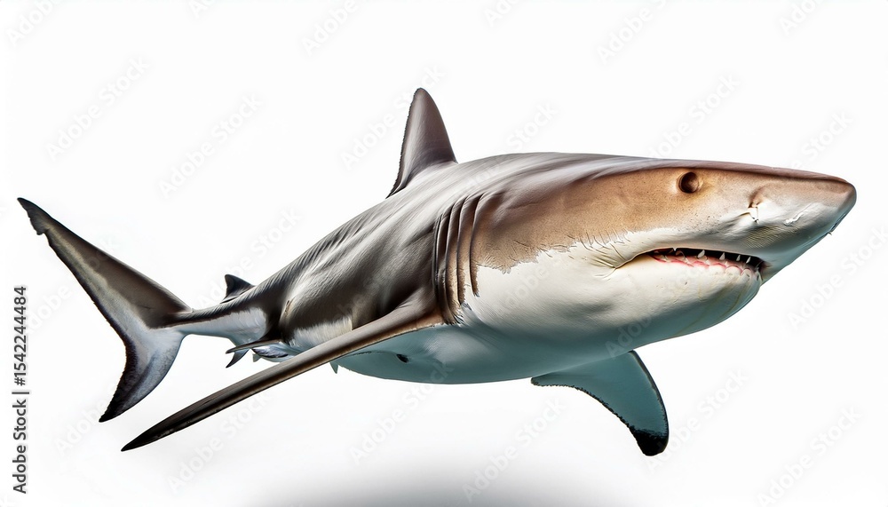 Naklejka premium Sand tiger shark in profile