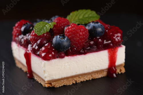 Wallpaper Mural Delicious Raspberry and Blueberry Cheesecake A Sweet Treat for Dessert Lovers Torontodigital.ca