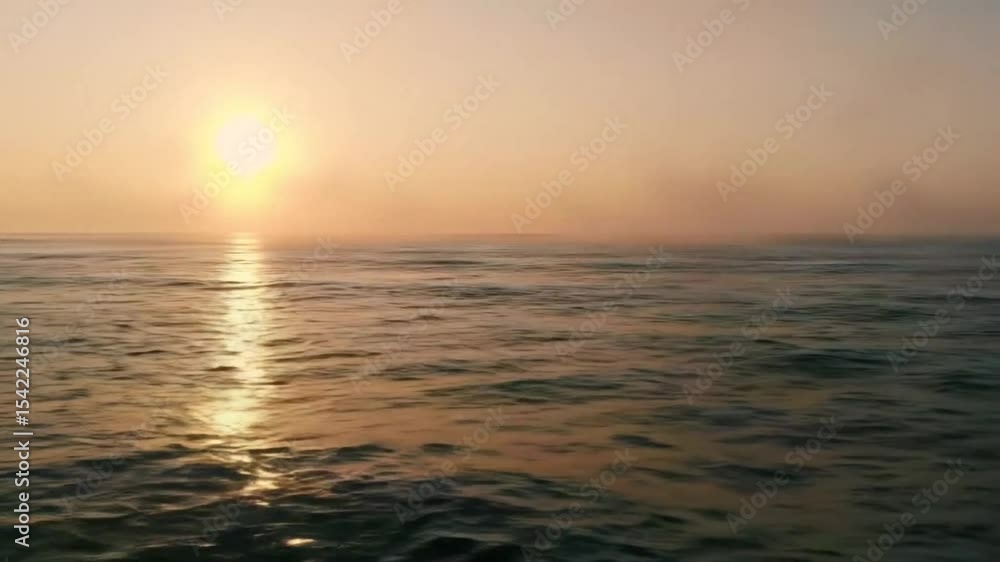 Golden sunrise over a calm ocean Golden sunrise over a calm ocean