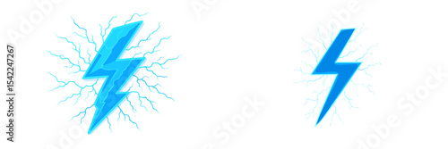 Bright electric symbols depicting energy and power in a modern design for dynamic visuals