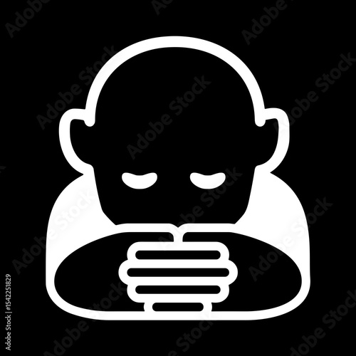 Person Bowing Deeply