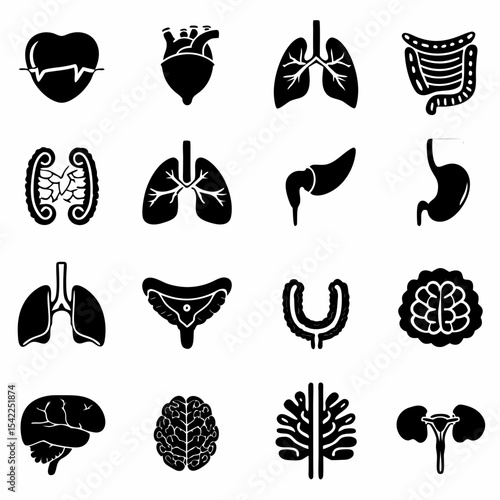 health icon vector set