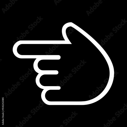White Left Pointing Backhand Index