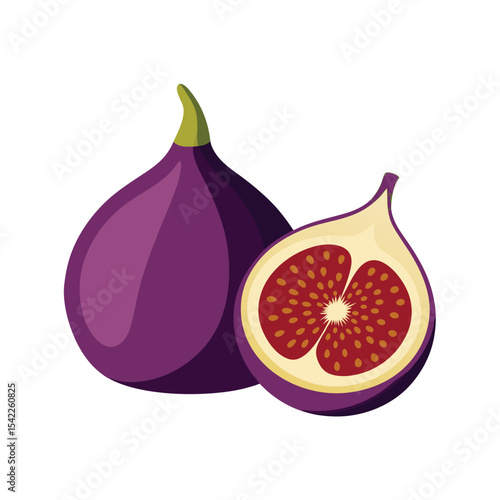 Vibrant Figs A Delightful Illustration of Fresh, Ripe Purple Figs