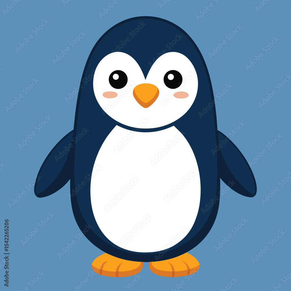 Naklejka premium penguin on ice