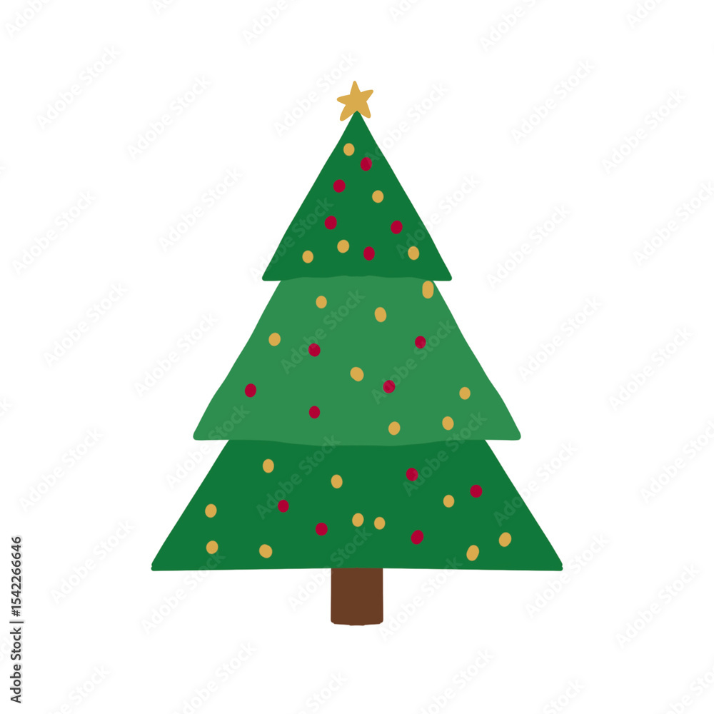 Obraz premium Doodle Xmas tree 4