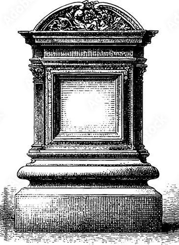 Vintage ornate soap box frame with engraving design for decorative projects
