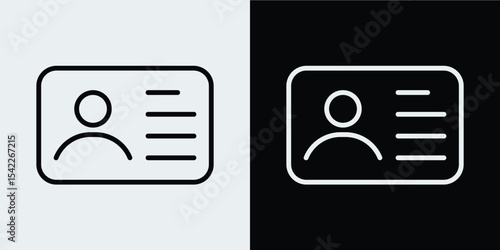 ID card or driving licence icon. Security badge symbol