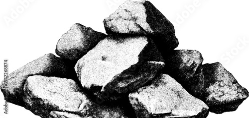 Vintage engraving style rough stone texture for artistic design