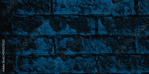 Stone wall texture with a natural and organic feel, given a deep blue treatment for a unique artistic look.
