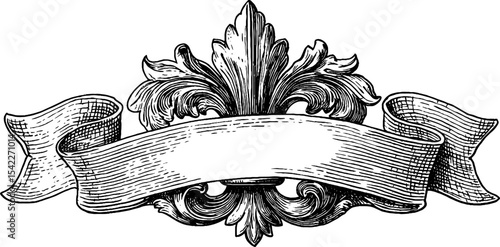 Elegant baroque fleur de lis and greek scroll ornament for decorative designs