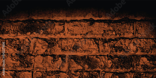 Reddish-brown-scale image of a building exterior, highlighting intricate patterns and shadows cast on its textured walls with a gradient.
