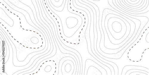 Topographic map background. Geographic line map with elevation assignments. Contour background geographic grid. Vector illustration